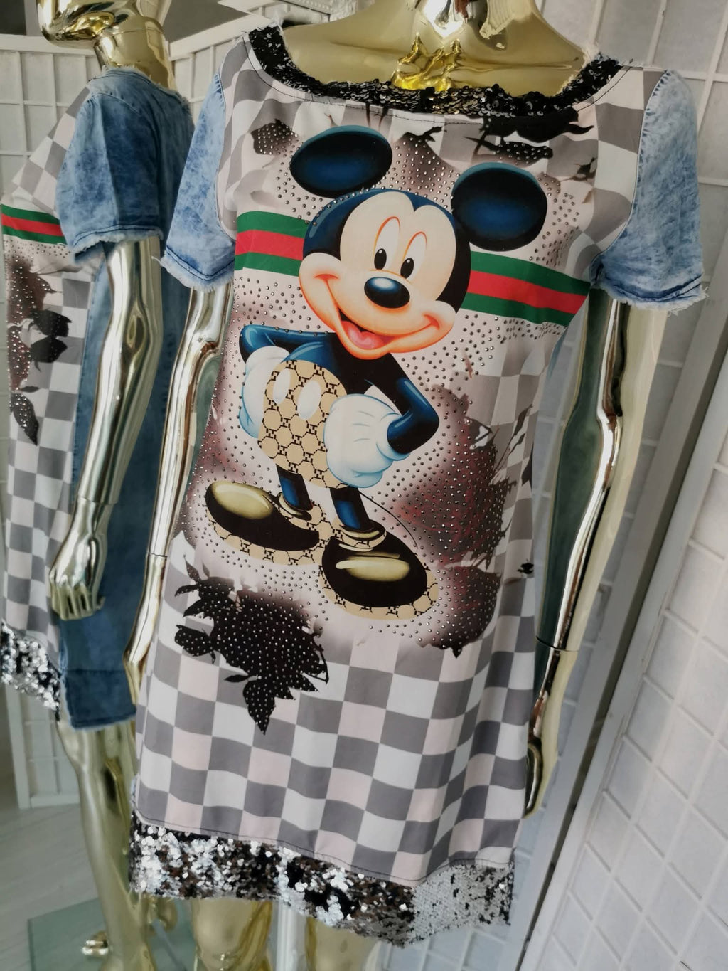 M dydžio džinsinė suknelė „Mickey“