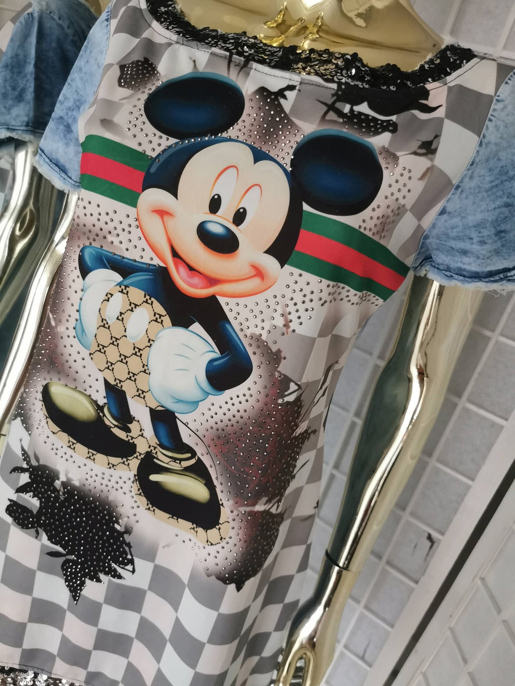 M dydžio džinsinė suknelė „Mickey“