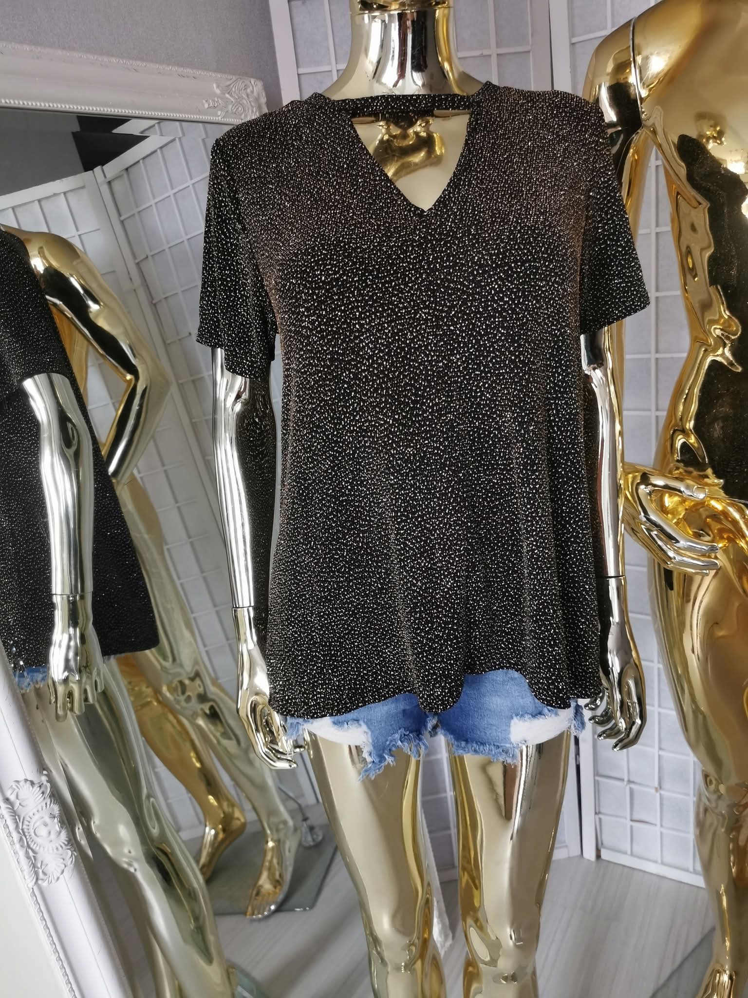 L dydžio blizgi palaidinė