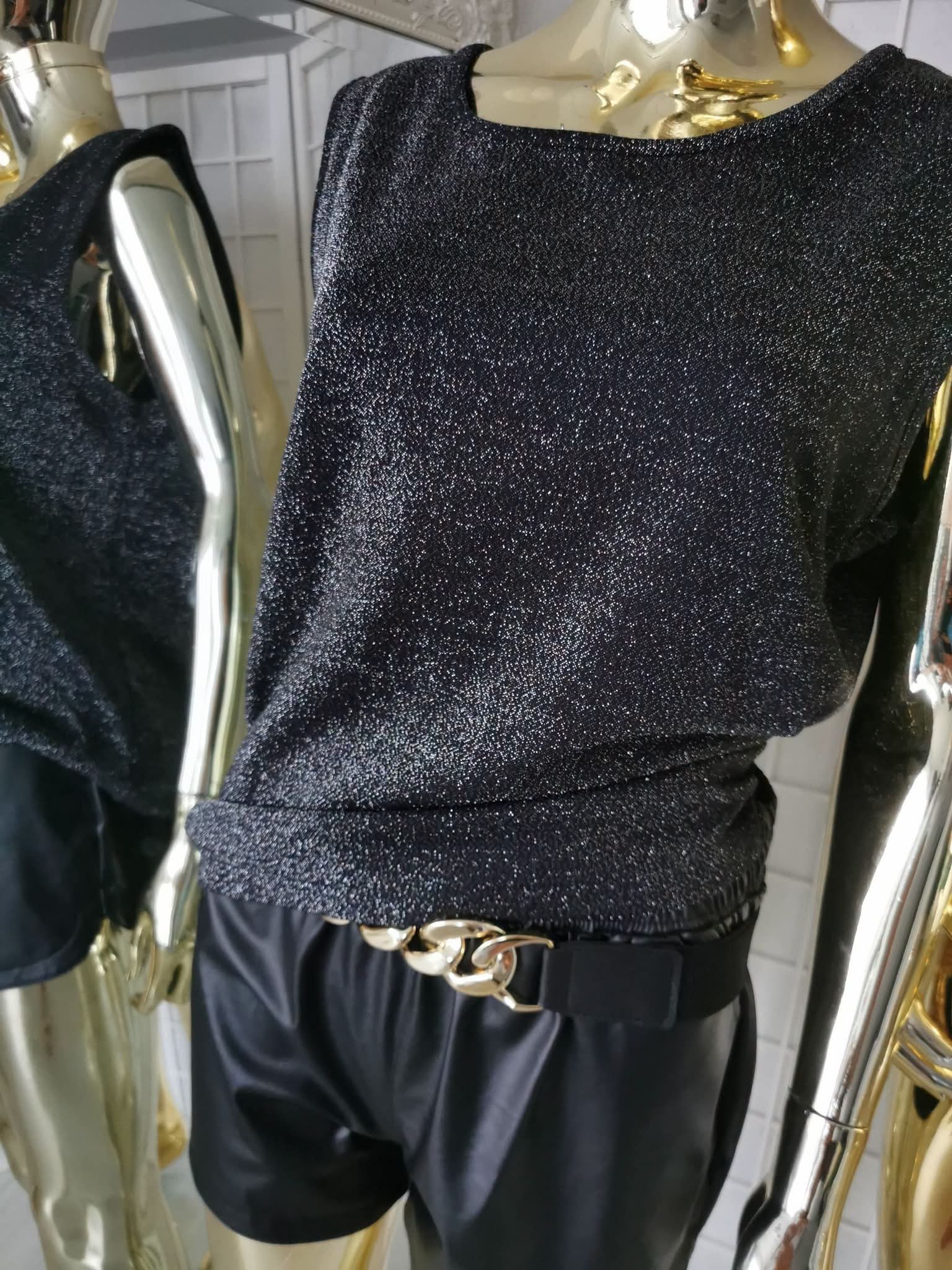 L/XL dydžio blizgi palaidinė be rankovių