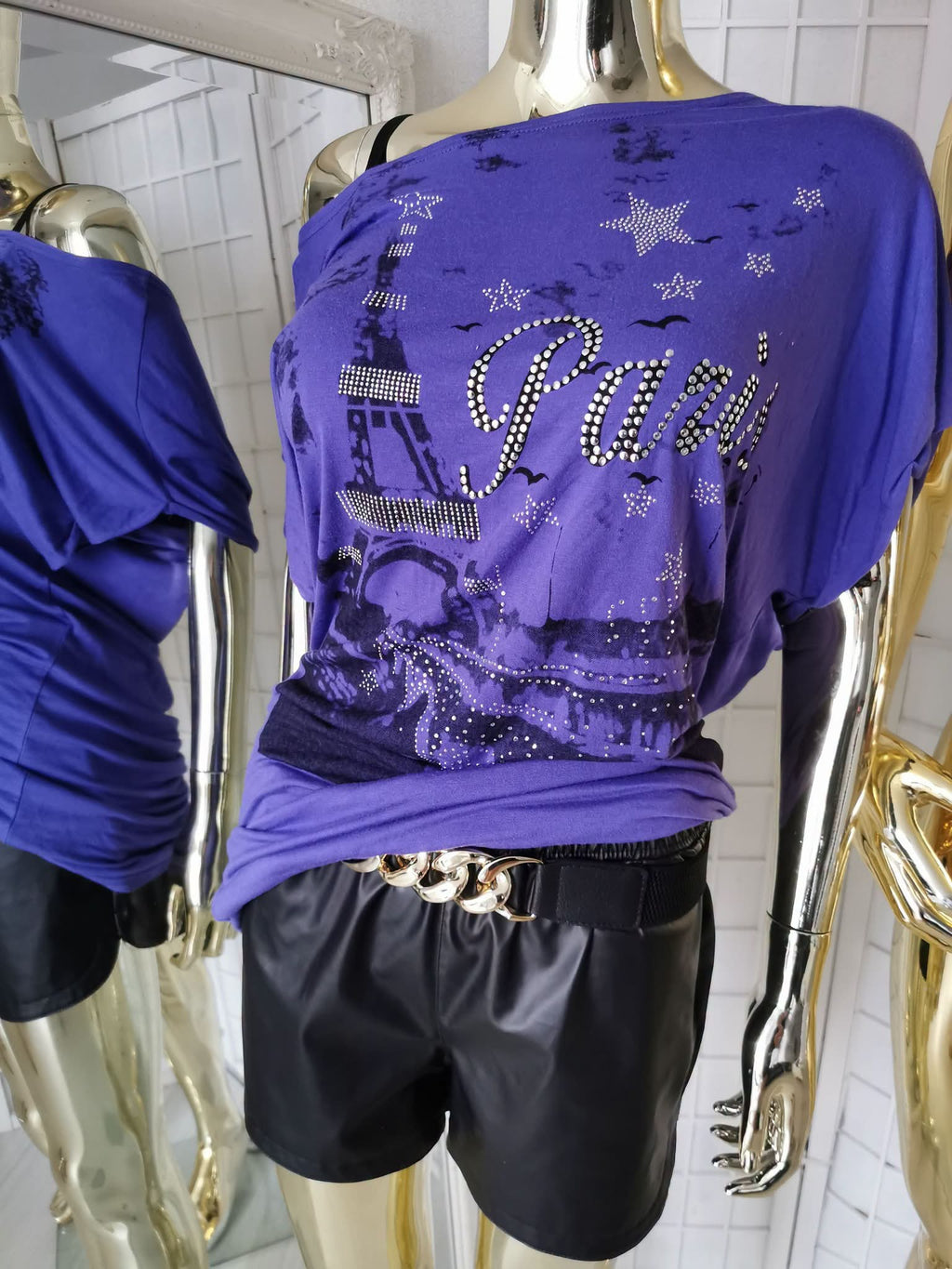 Universalaus dydžio violetinė palaidinė