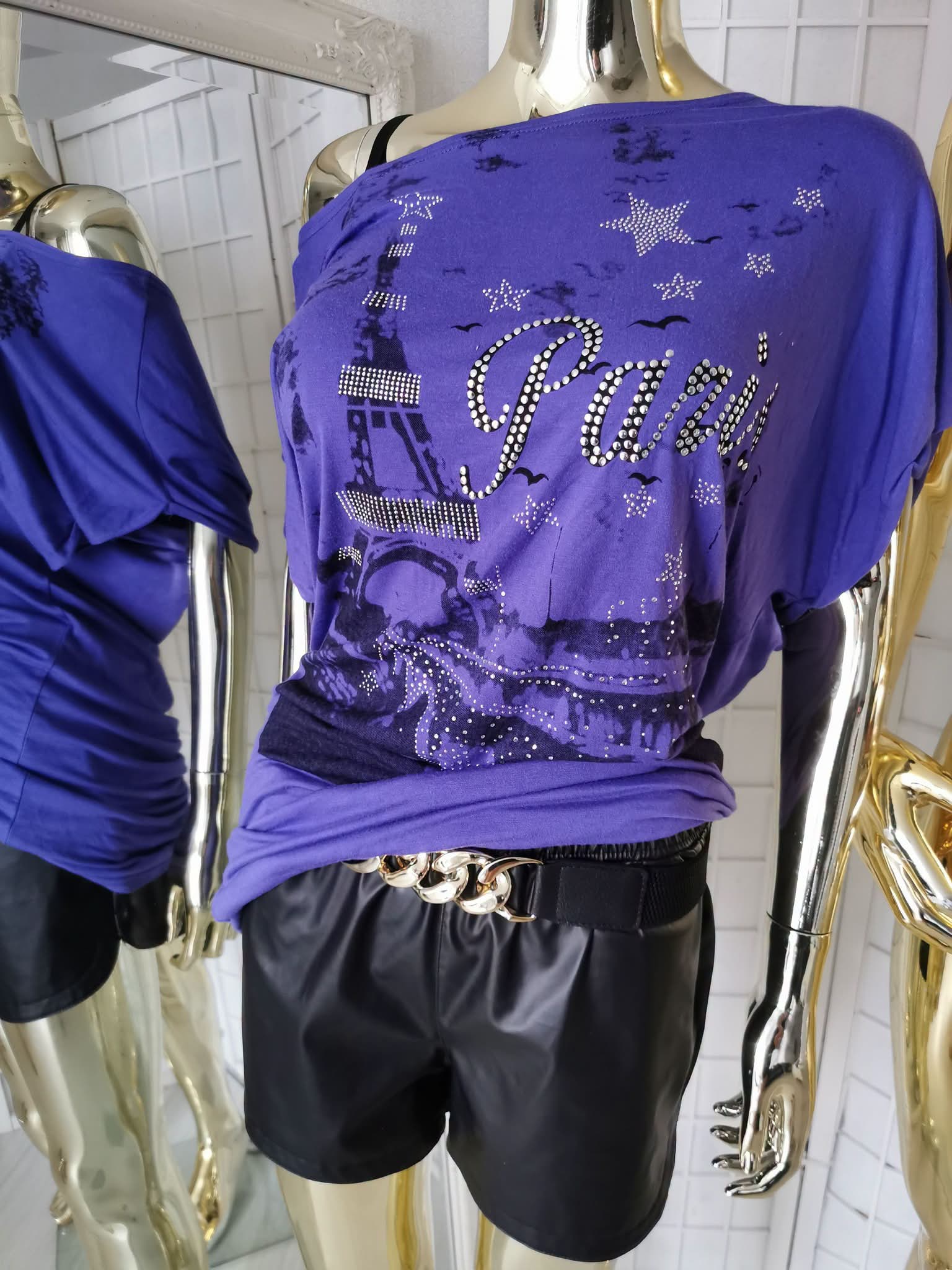 Universalaus dydžio violetinė palaidinė