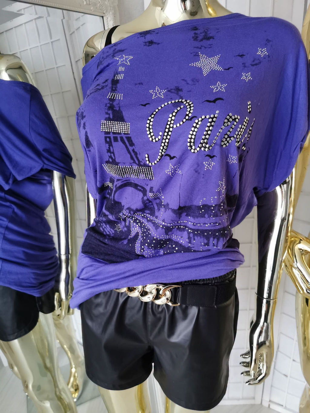 Universalaus dydžio violetinė palaidinė