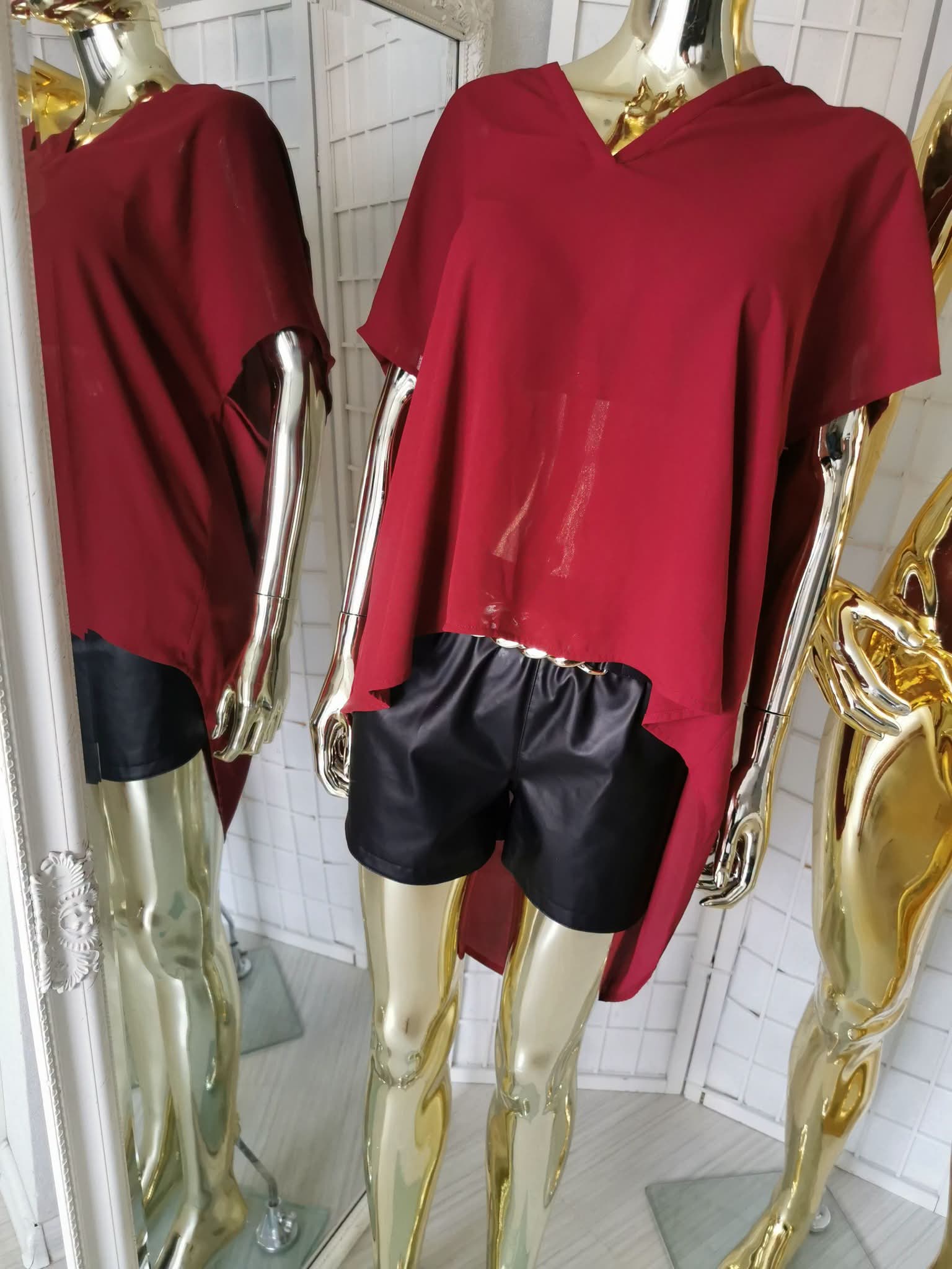 3XL dydžio bordo spalvos palaidinė