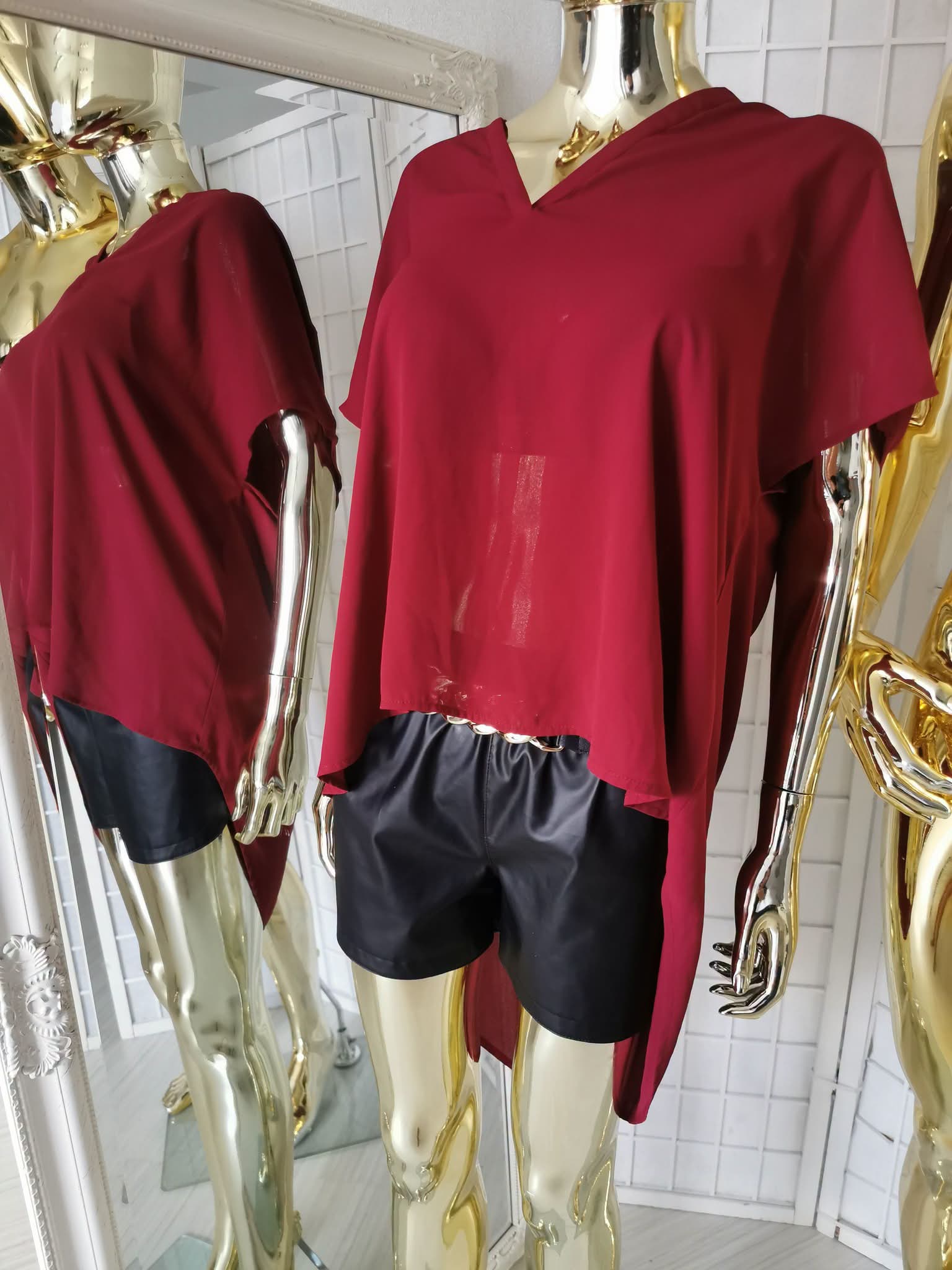 3XL dydžio bordo spalvos palaidinė