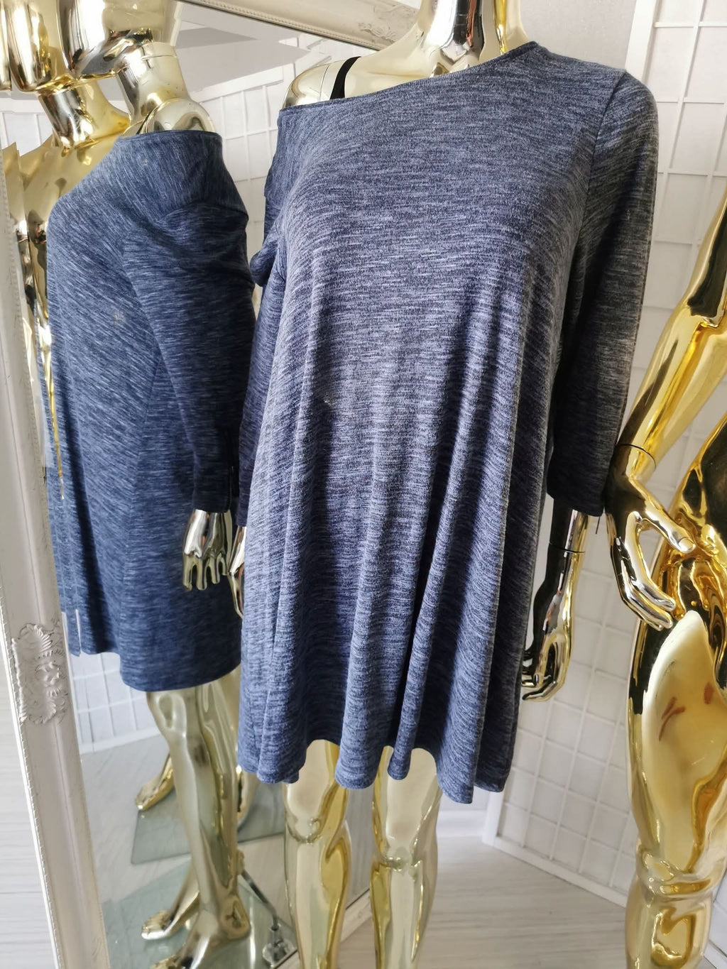 3XL dydžio mėlyna plius size tunika