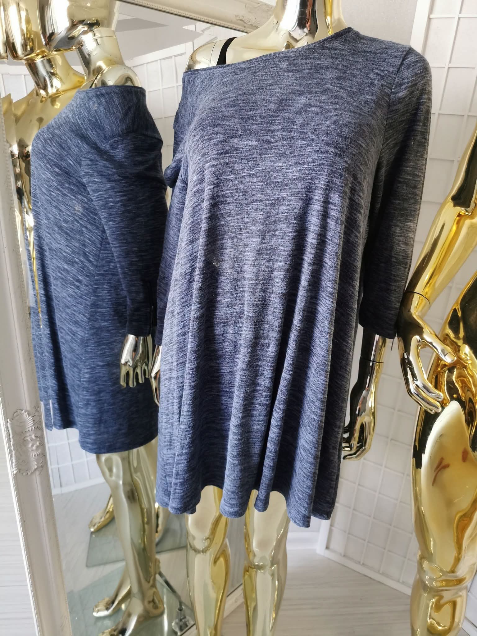 3XL dydžio mėlyna plius size tunika