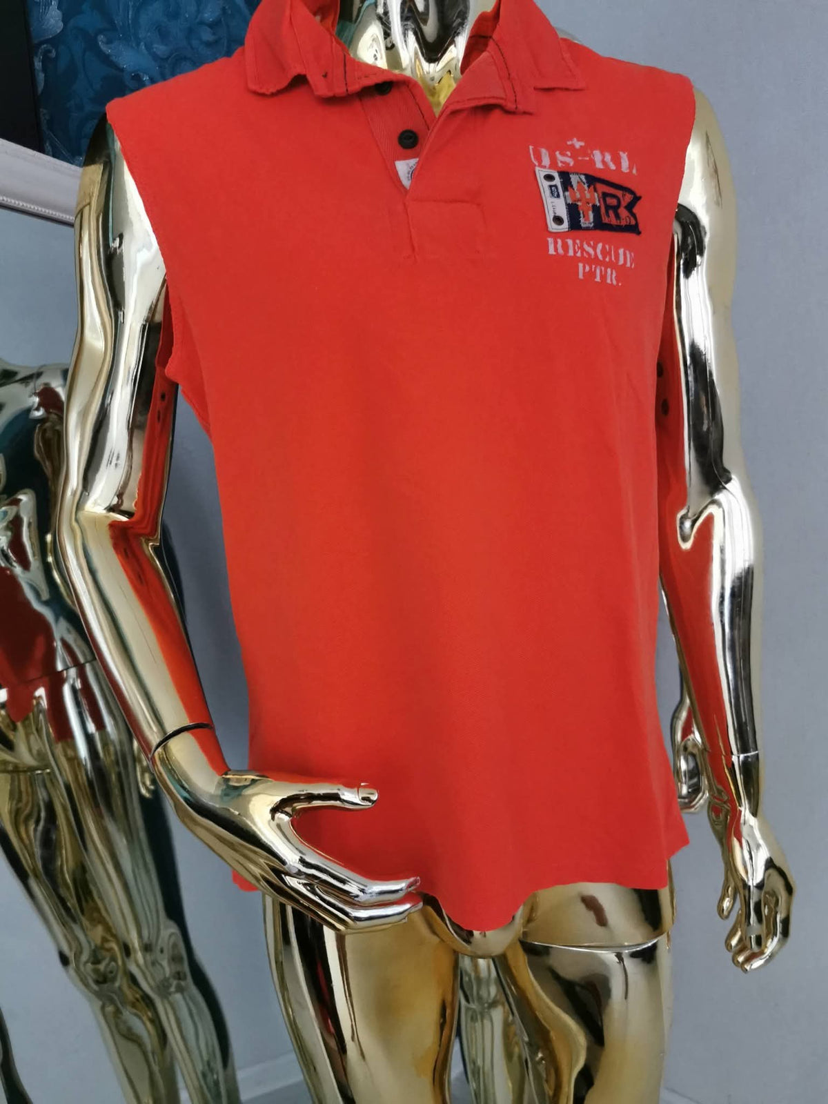 L dydžio oranžiniai vyriški Polo by Ralph Lauren marškinėliai
