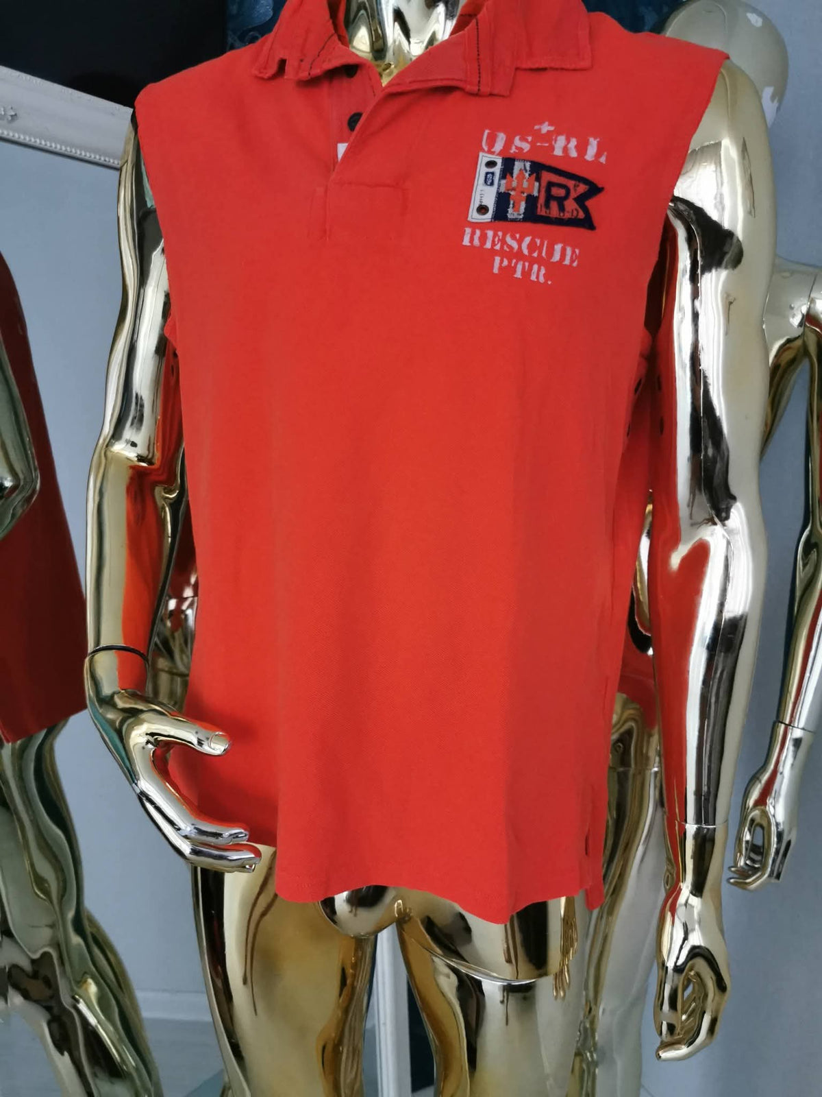 L dydžio oranžiniai vyriški Polo by Ralph Lauren marškinėliai