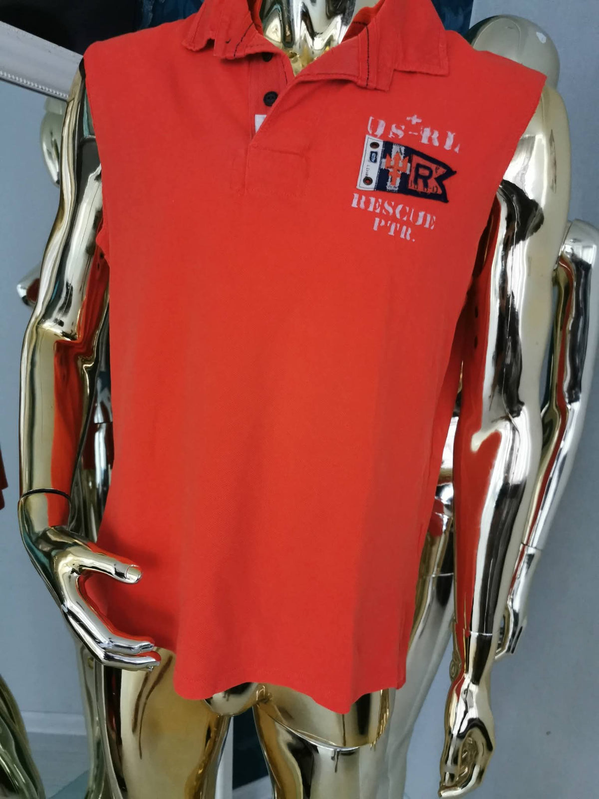 L dydžio oranžiniai vyriški Polo by Ralph Lauren marškinėliai