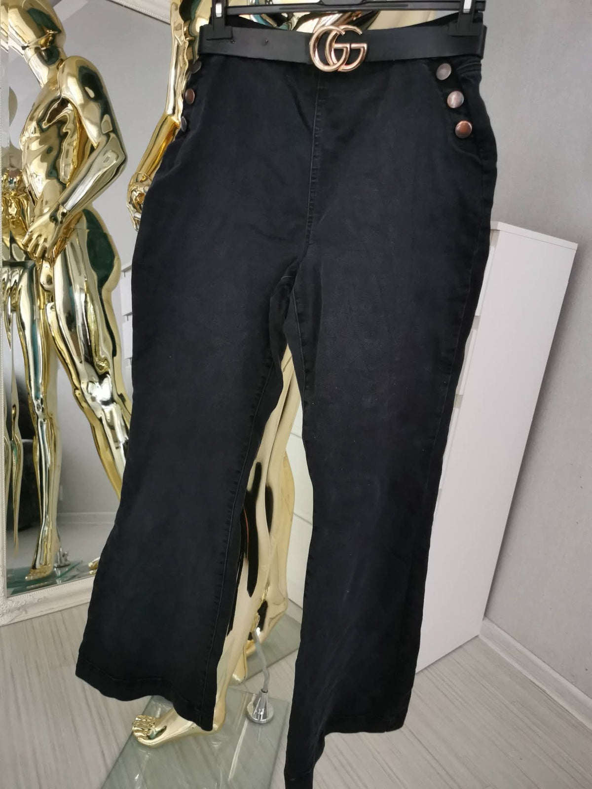 2XL dydžio kelnės su sagomis šonuose