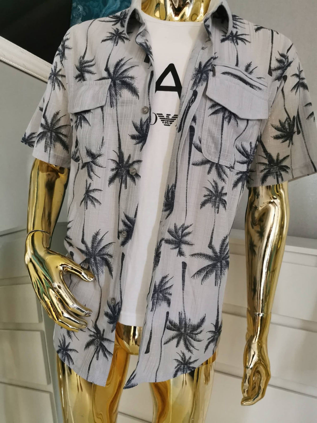 2XL dydžio pilki marškiniai