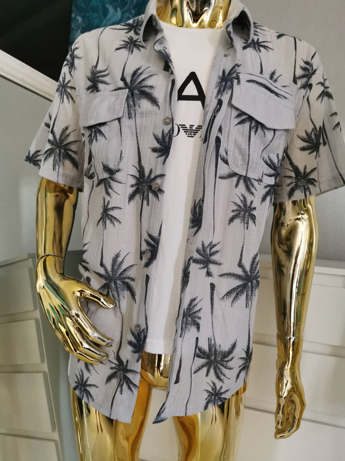2XL dydžio pilki marškiniai