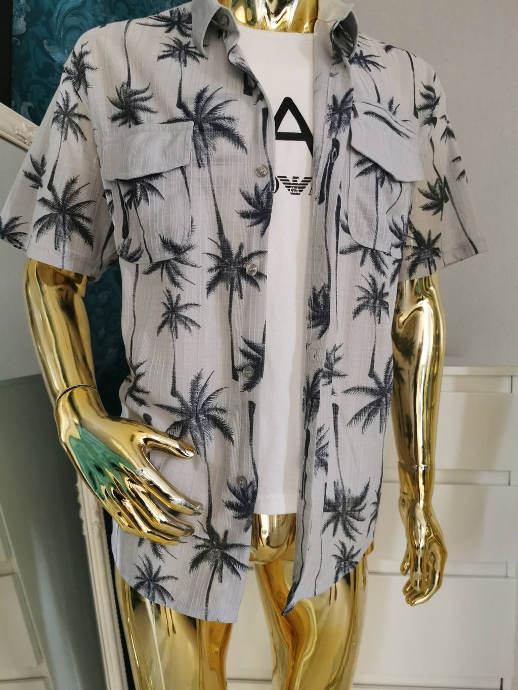 2XL dydžio pilki marškiniai