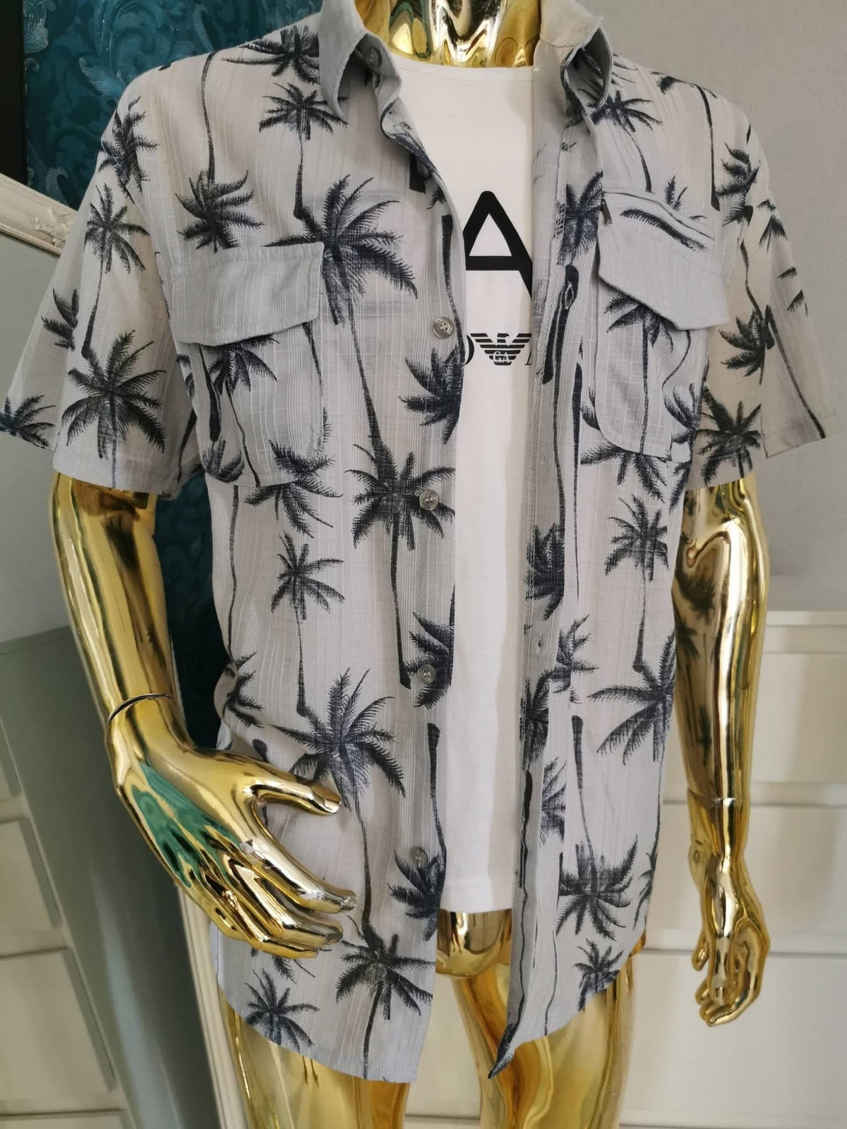 2XL dydžio pilki marškiniai