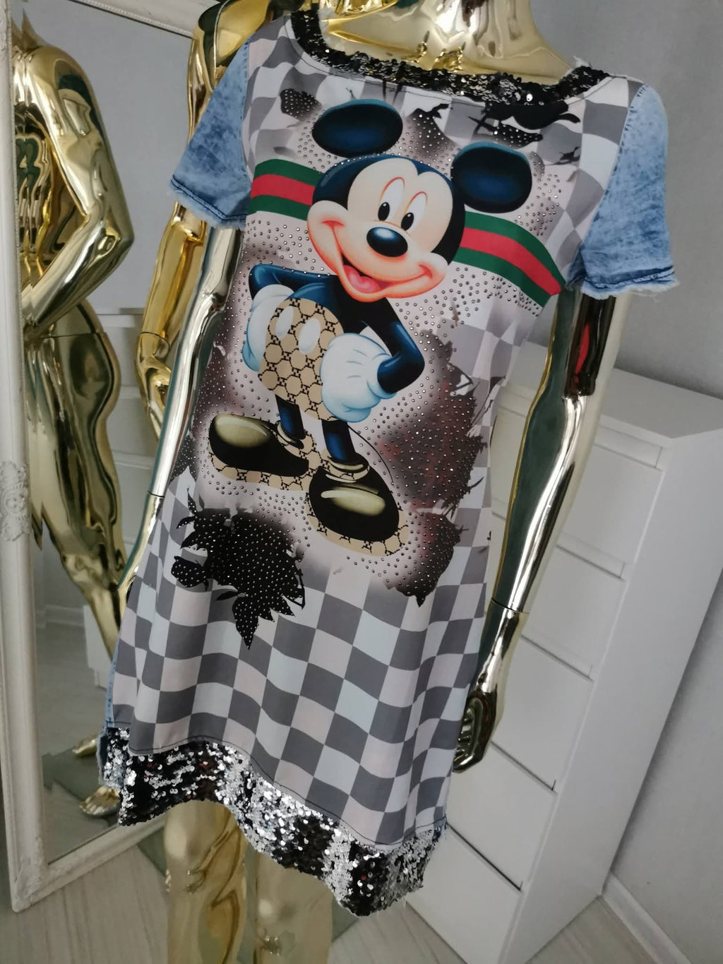 M dydžio džinsinė suknelė „Mickey“