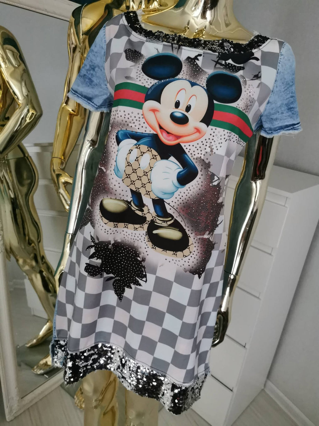 M dydžio džinsinė suknelė „Mickey“