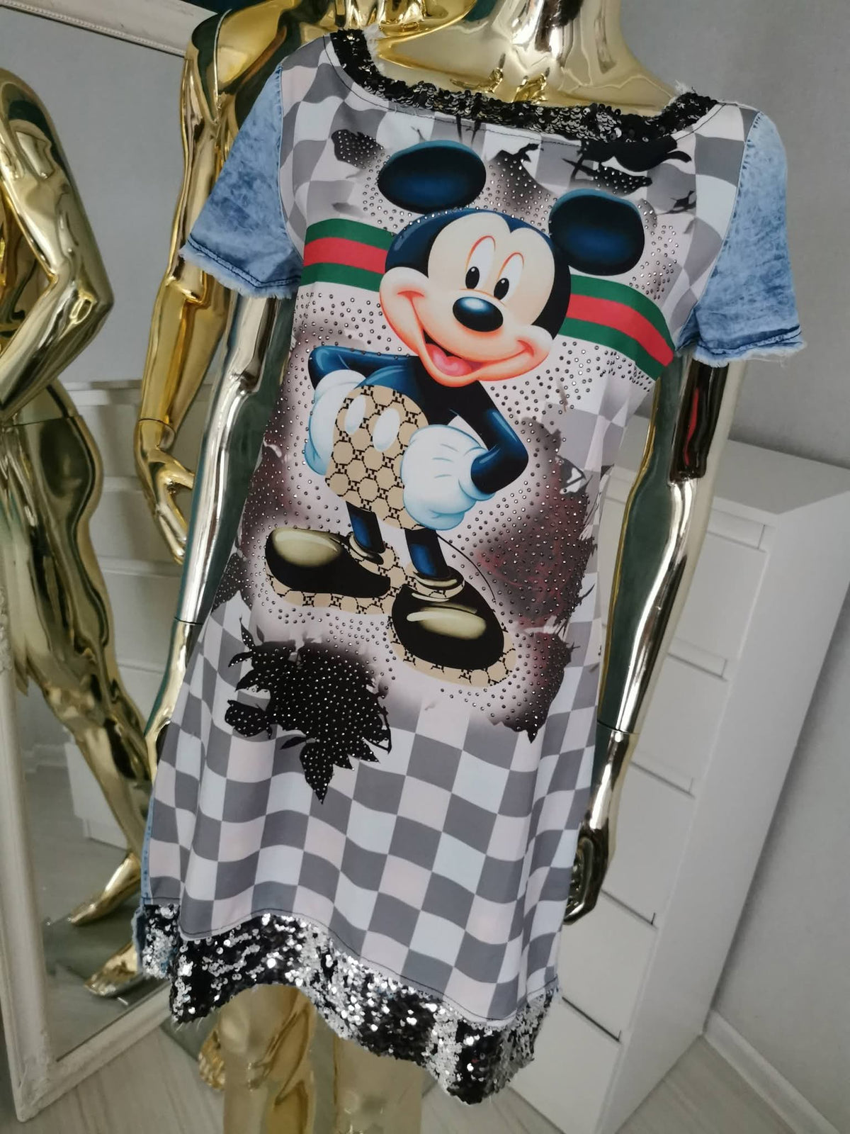 M dydžio džinsinė suknelė „Mickey“