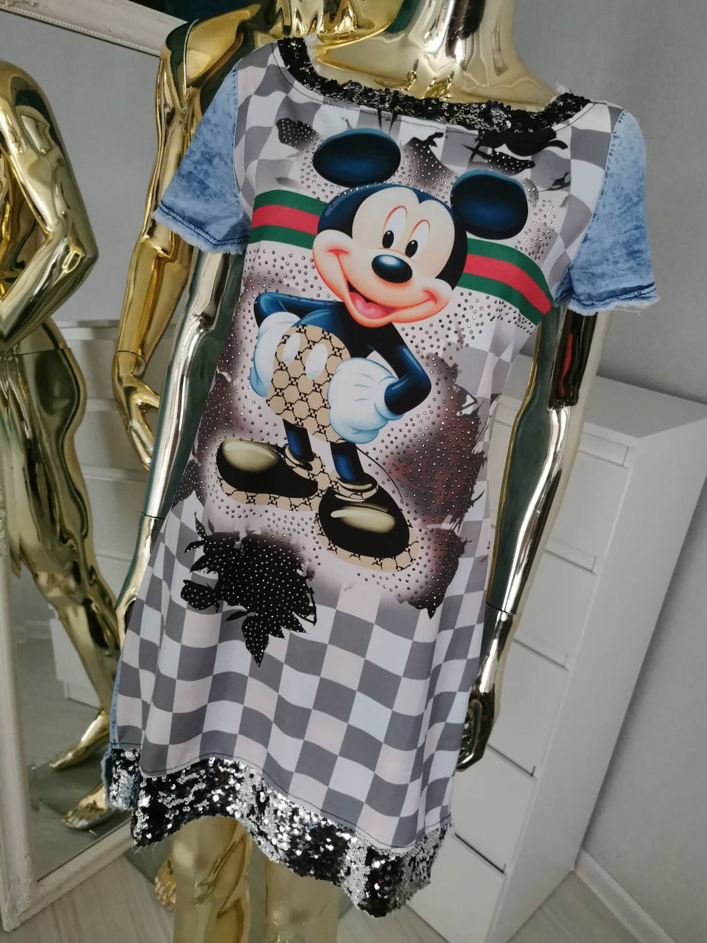 M dydžio džinsinė suknelė „Mickey“
