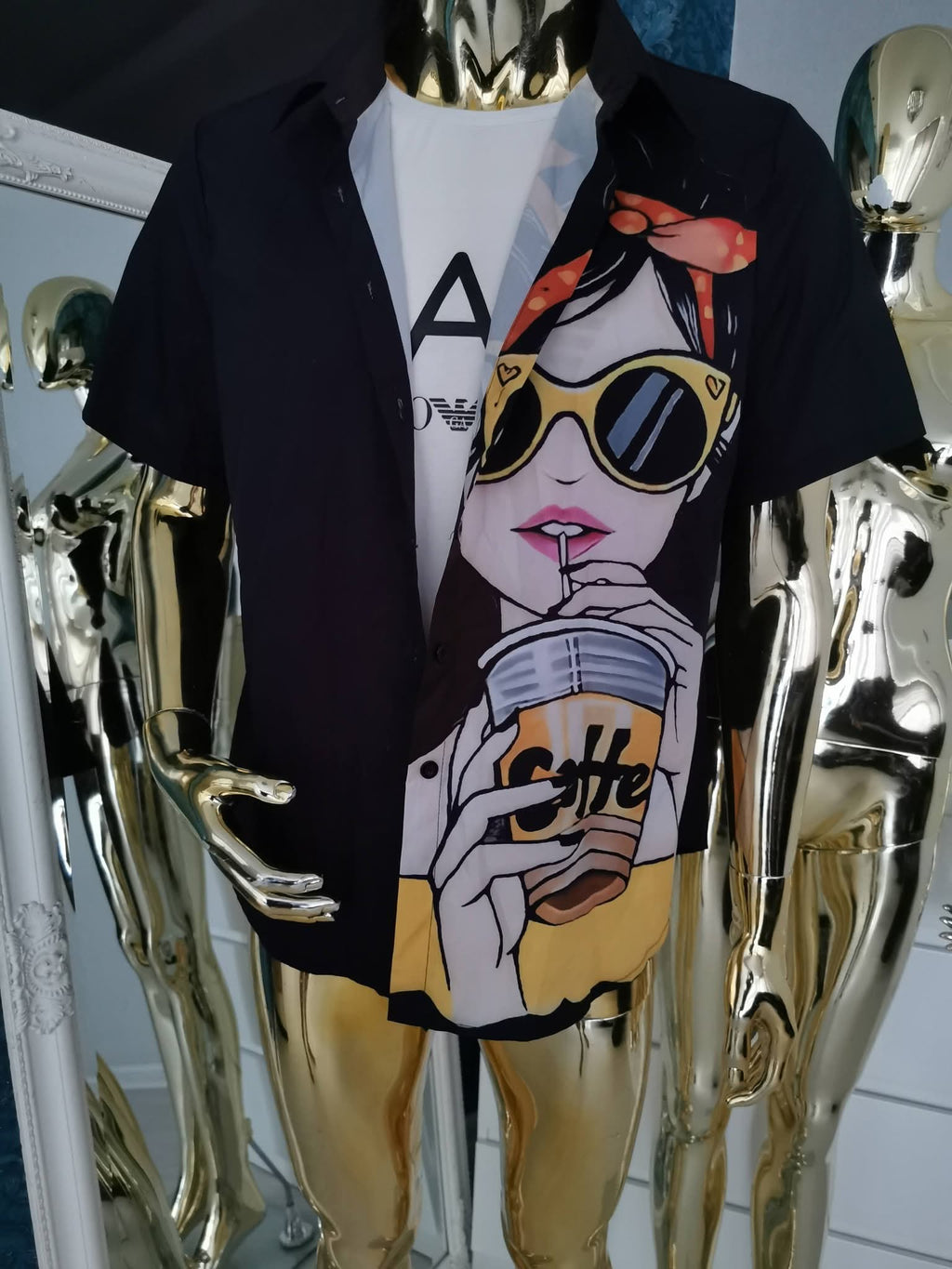 2XL dydžio juodi marškiniai