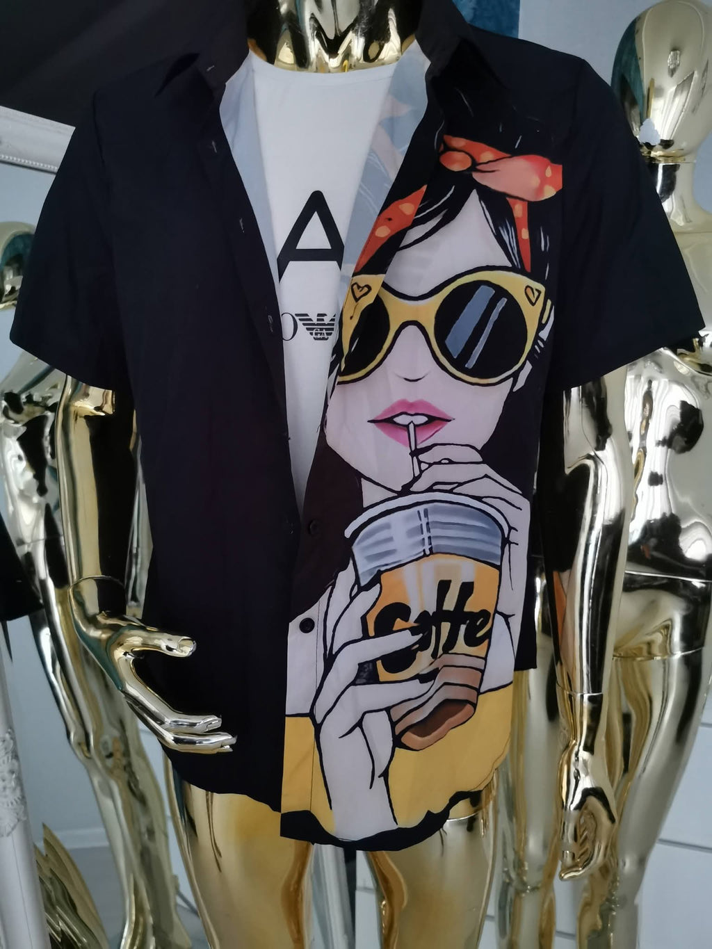 2XL dydžio juodi marškiniai