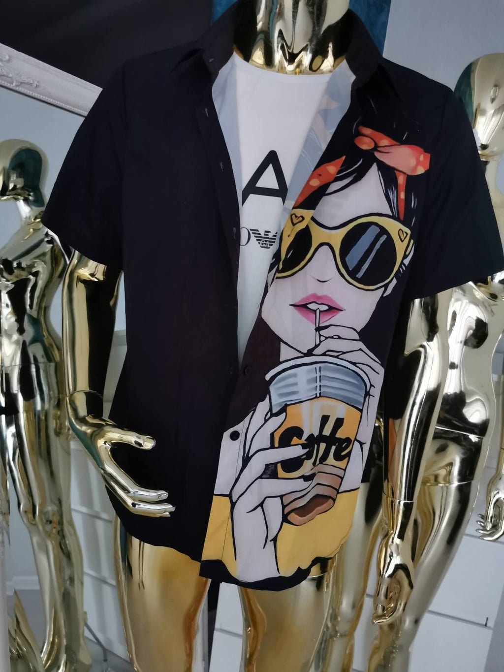 2XL dydžio juodi marškiniai