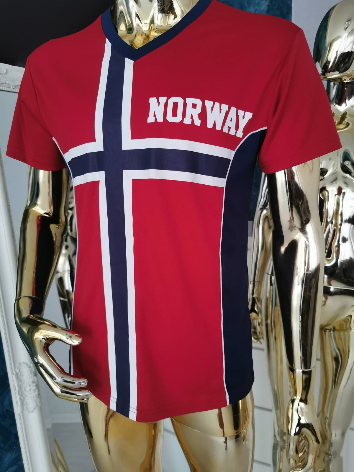 S dydžio raudoni ,,Norway" marškinėliai