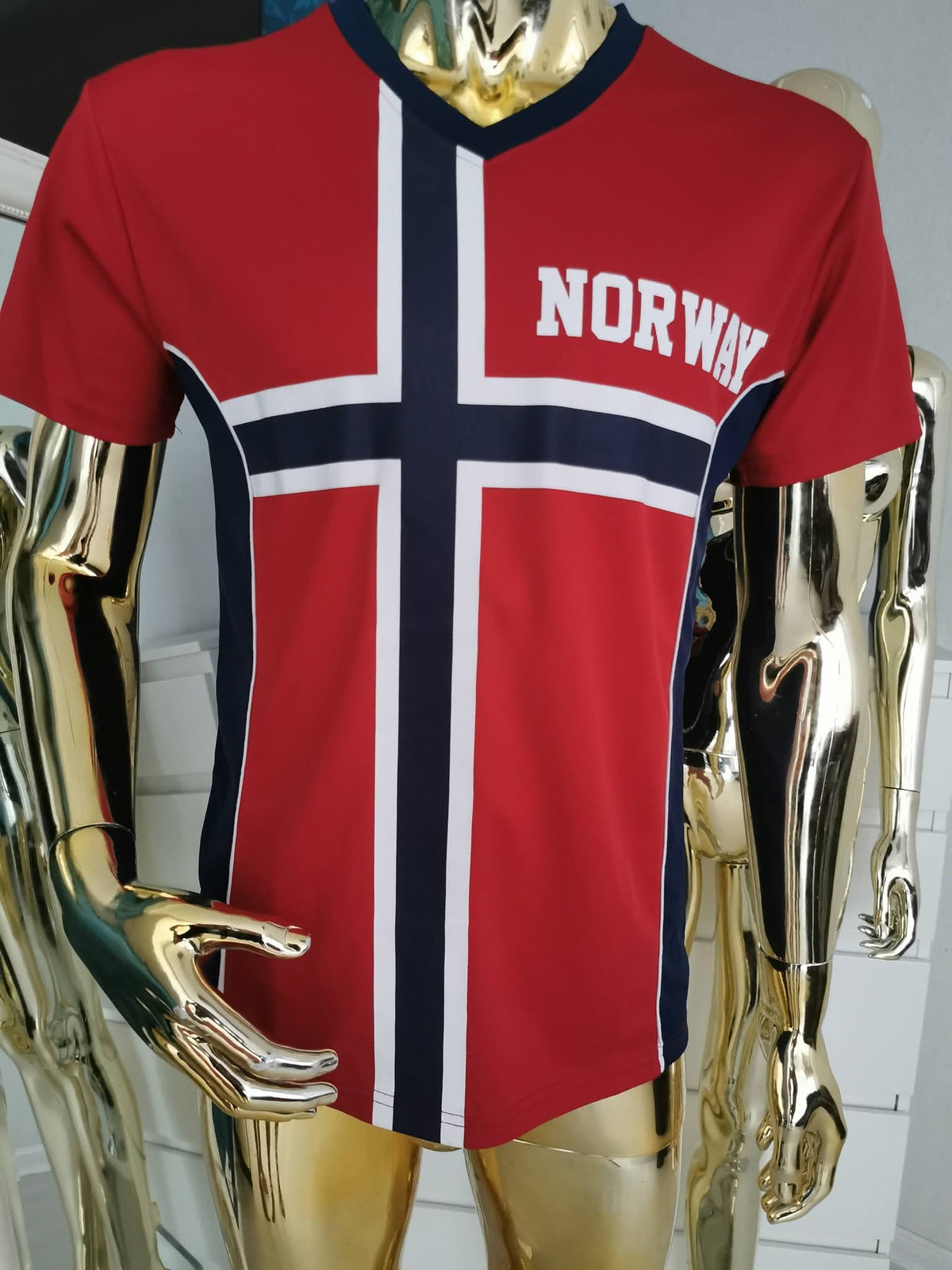 S dydžio raudoni ,,Norway" marškinėliai