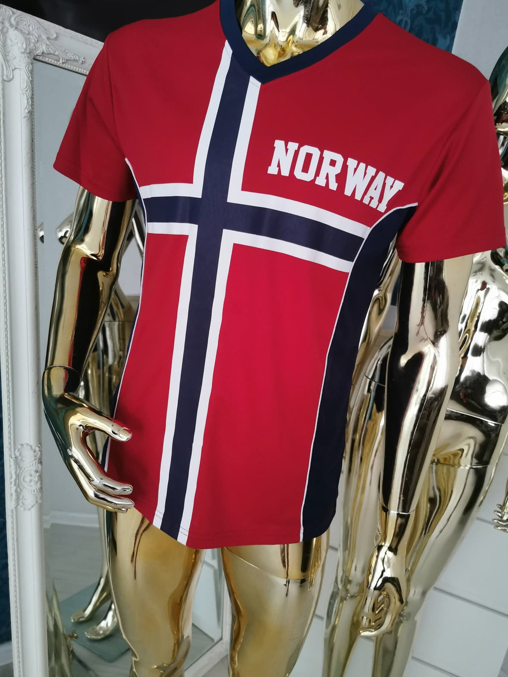 S dydžio raudoni ,,Norway" marškinėliai