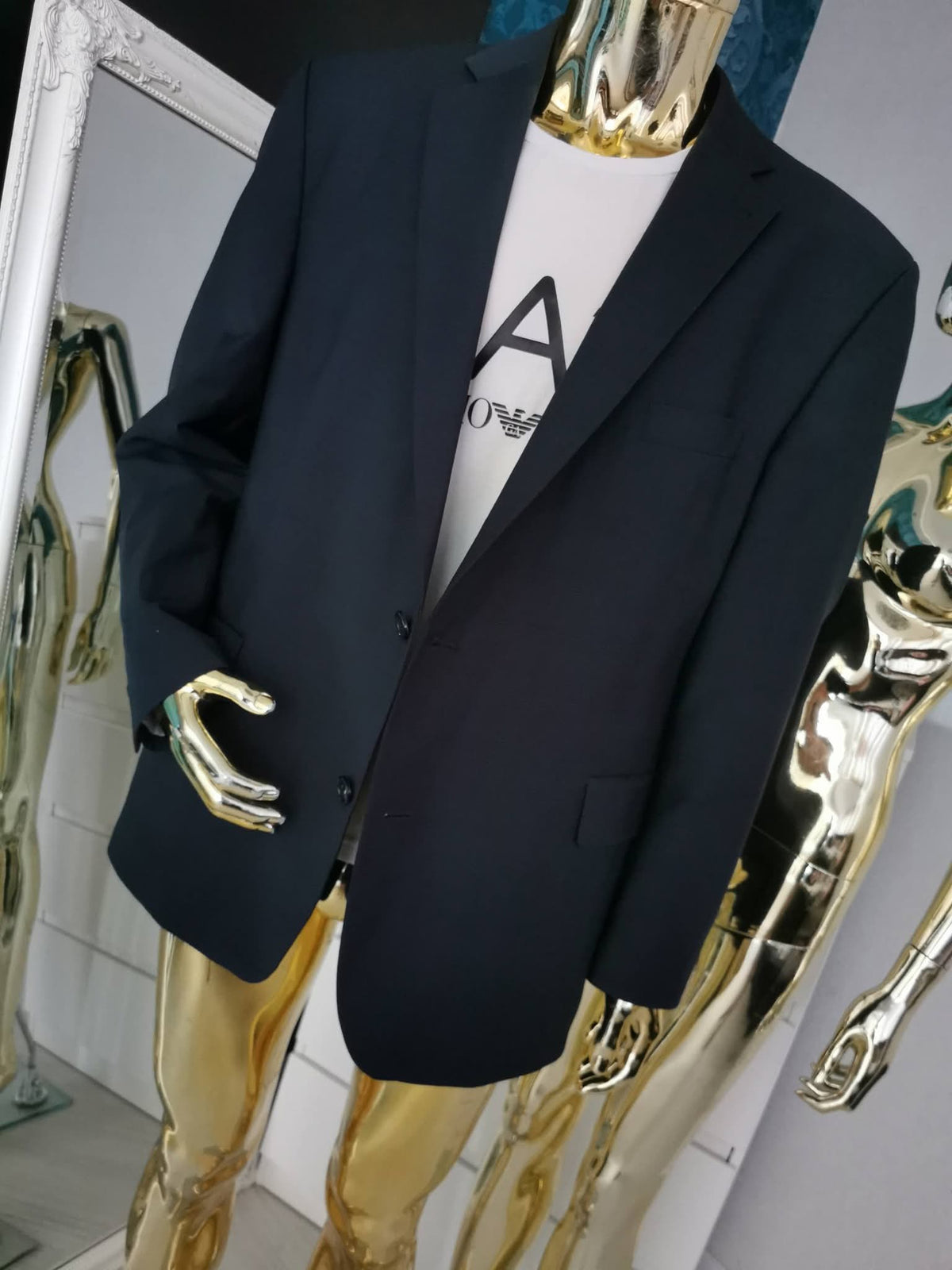 2XL dydžio mėlynas švarkas