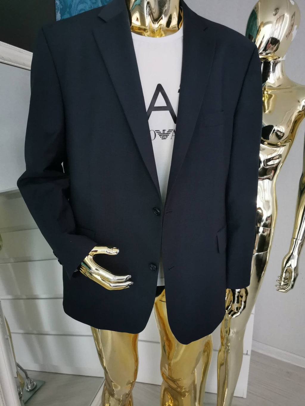 2XL dydžio mėlynas švarkas