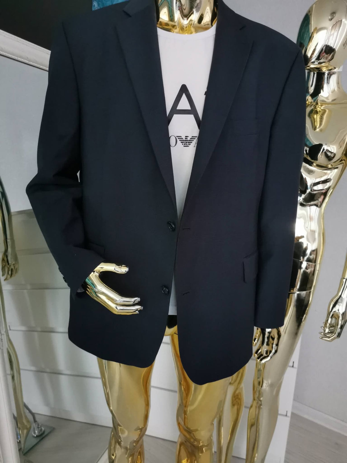 2XL dydžio mėlynas švarkas