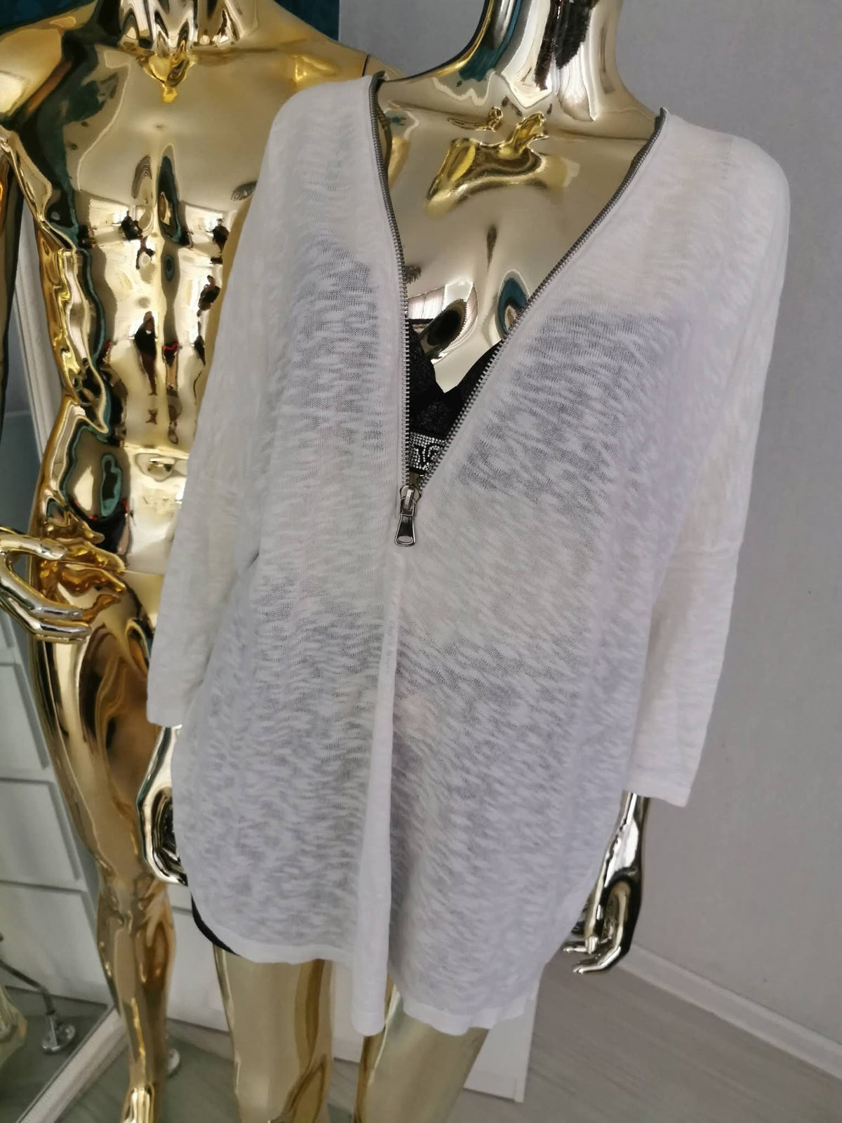 2XL dydžio megztinis su užtrauktuku
