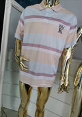 Pastelinių spalvų dryžuoti polo marškinėliai ( 2XL dydžio )